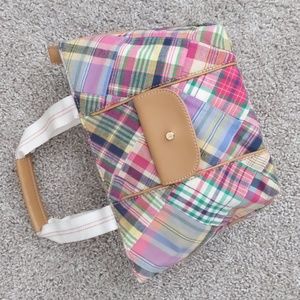 Adorable Liz Claiborne Y2K Multi-Color Madras Plaid Purse Bag 👜